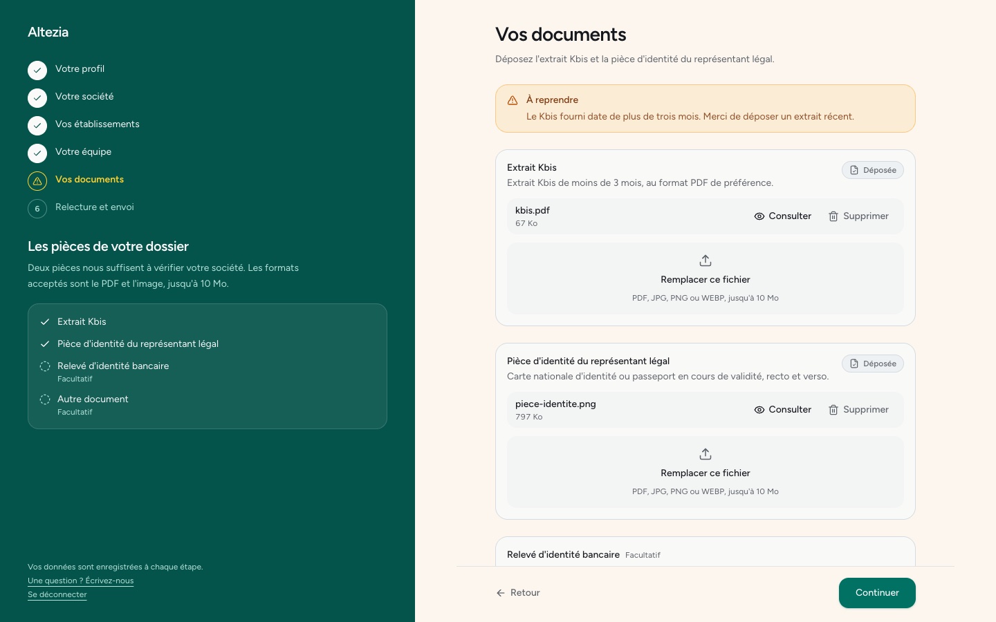 L'étape à reprendre, rouverte avec son motif