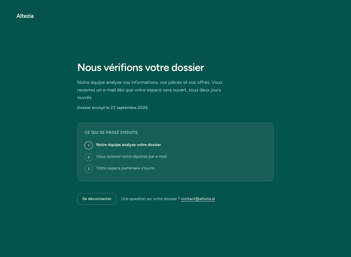 L'écran d'attente affiché pendant l'analyse